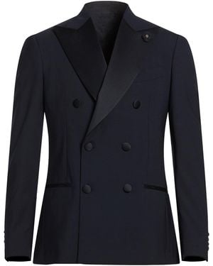 Lardini Midnight Blazer Wool, Elastane - Blue