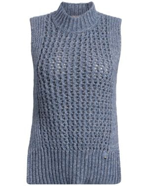 Herno Resort Slate Sweater Alpaca Wool, Metallic Fiber, Polyamide, Wool - Blue