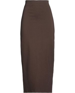ViCOLO Chocolate Maxi Skirt Viscose, Nylon, Elastane - Brown