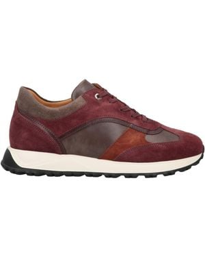 Testoni Burgundy Trainers Leather - Brown