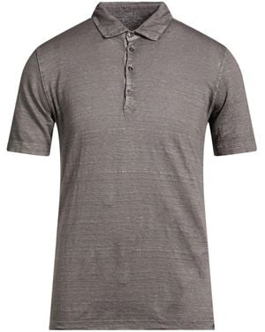 120% Lino Polo Shirt Linen - Grey