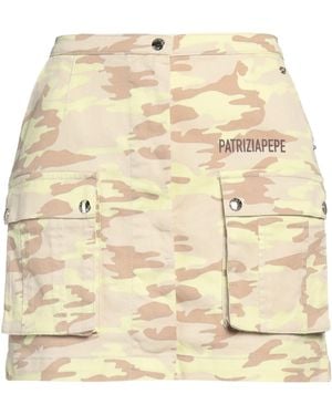 Patrizia Pepe Mini Skirt Cotton, Elastane - Natural