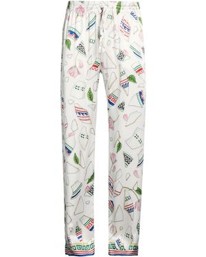 CASABLANCA Trousers Silk - White