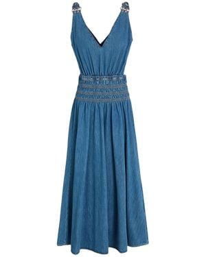 Maje Midi Dress Cotton - Blue