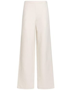 Emporio Armani Trousers Cotton, Polyamide, Elastane - White