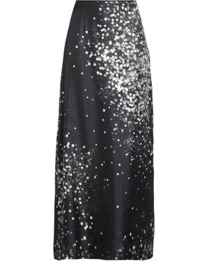 Alysi Chocolat Maxi Skirt Silk - Black