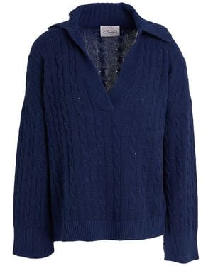 CROCHÈ Sweater Polyamide, Viscose, Wool, Cashmere - Blue