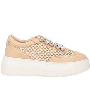 Emanuélle Vee Blush Trainers Leather, Textile Fibres - Natural