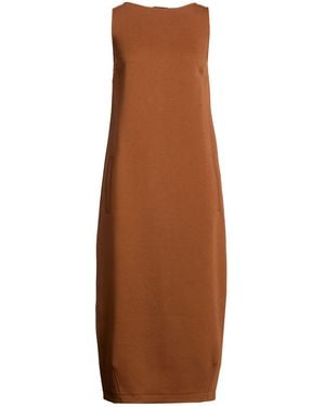 Max Mara Mm By Midi Dress Cotton, Polyester - Brown