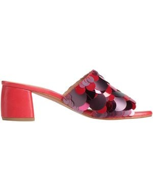 Maliparmi Sandals Textile Fibers - Red