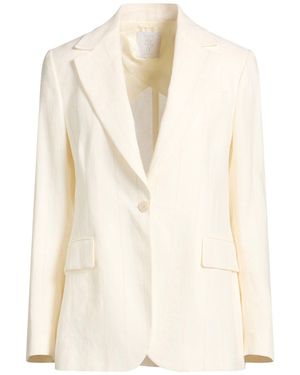 Eleventy Platinum Ivory Blazer Linen, Wool - White