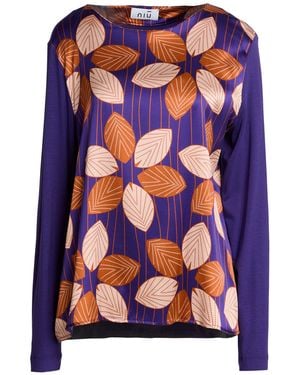 Niu Top Silk, Elastane, Viscose - Blue