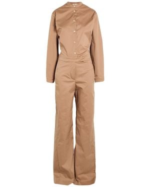 PT Torino Camel Jumpsuit Cotton, Polyamide, Elastane - Natural
