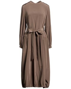 Tibi Vestido Midi - Marrón