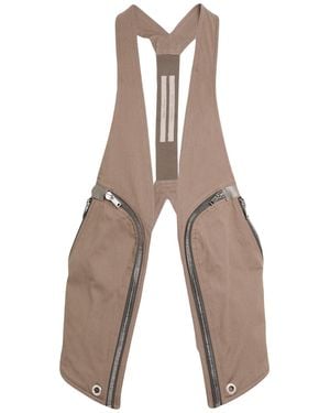 Rick Owens Taupe Tailored Vest Cotton, Elastane - Natural
