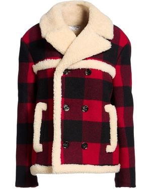 Celine Coat Wool, Lambskin - Red