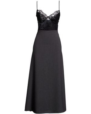 Imperial Charcoal Maxi Dress Polyester, Viscose, Elastane - Black
