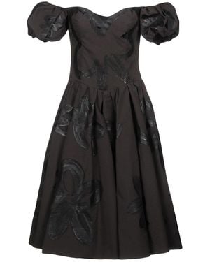 Moschino Midi Dress Cotton, Polyamide, Viscose - Black