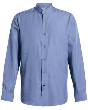 Caruso Midnight Shirt Tencel - Blue