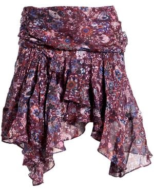 Isabel Marant Burgundy Mini Skirt Viscose - Purple