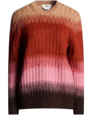 Fendi Rust Sweater Mohair Wool, Wool, Polyamide, Cashmere, Elastane - Red
