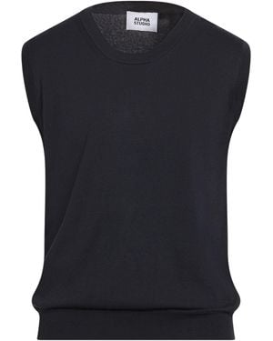 Alpha Studio Midnight Jumper Cotton - Black