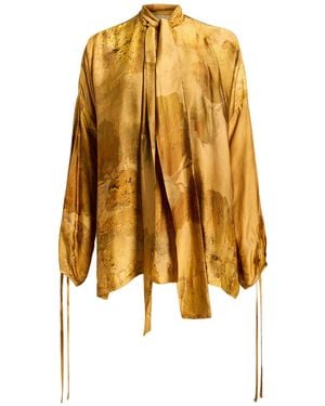 Masnada Mustard Shirt Viscose - Metallic