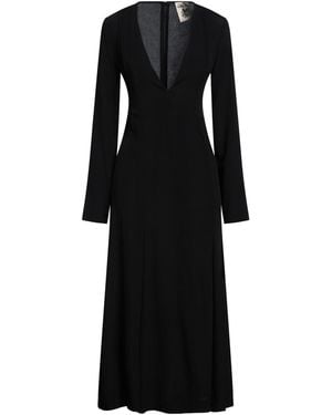 Semicouture Midi Dress Acetate, Silk - Black