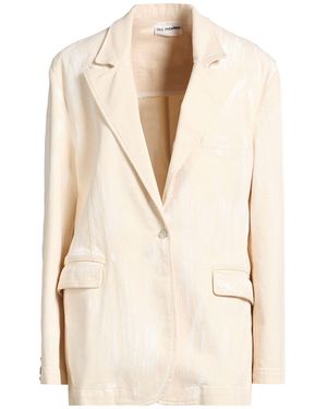 DES_PHEMMES Blazer Cotton, Elastane - Natural