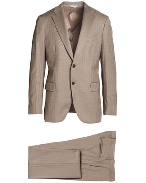 Boglioli Taupe Suit Virgin Wool, Silk - Gray