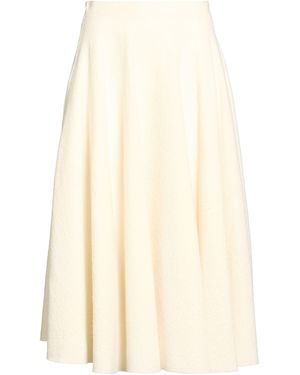 Gentry Portofino Cream Midi Skirt Virgin Wool - Natural