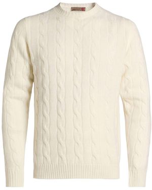 Messagerie Cream Jumper Virgin Wool - White