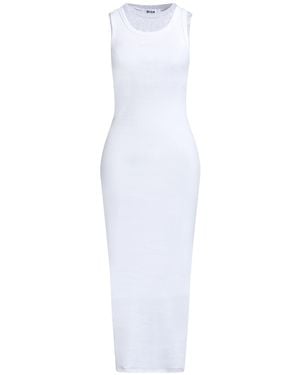 MSGM Midi Dress Cotton, Elastane - White