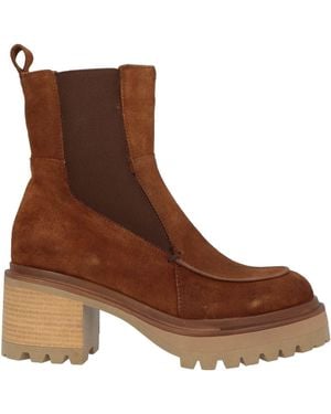 Mjus Camel Ankle Boots Leather - Brown