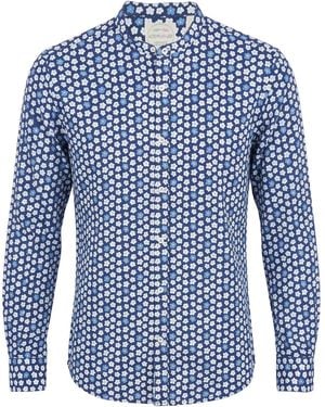 Altemflower Shirt Linen, Cotton - Blue