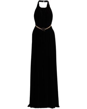 Elisabetta Franchi Carpet Maxi Dress Polyester - Black