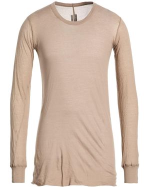 Rick Owens Sand T-Shirt Cotton - Natural