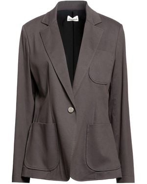 P.A.R.O.S.H. P.A.R.O..H. Charcoal Blazer Cotton, Lyocell, Elastane - Brown