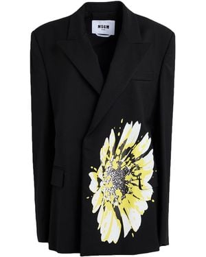 MSGM Blazer Polyester, Wool, Elastane - Black