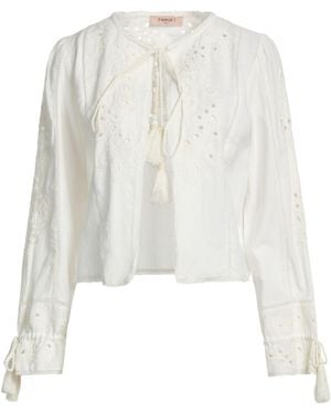 Twinset Jacket Cotton, Linen - White