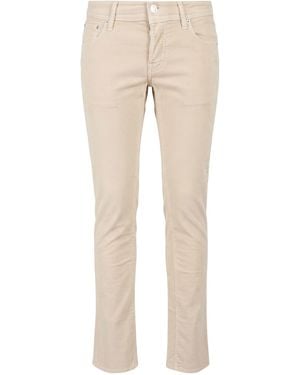 Jacob Cohen Cream Trousers Cotton, Elastane - Natural