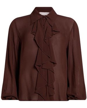 Manila Grace Shirt Viscose - Brown