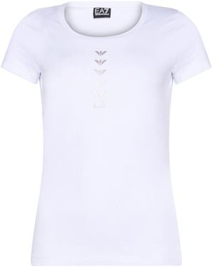 EA7 T-Shirt Cotton, Elastane - White