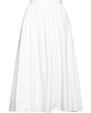 MSGM Midi Skirt Cotton, Elastane - White