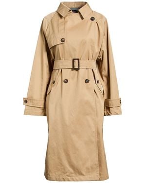 Hevò Overcoat & Trench Coat Polyester, Cotton - Natural