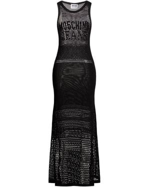 Moschino Maxi Dress Cotton, Polyamide - Black