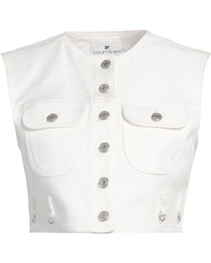Courreges Denim Outerwear Cotton, Elastane - White