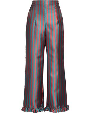 BATSHEVA Pants Acetate, Cotton - Blue