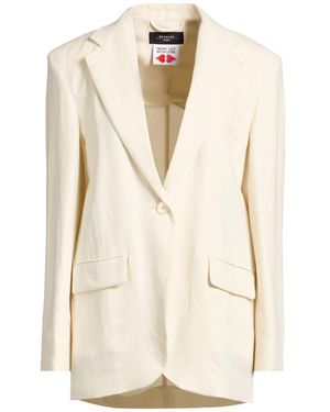 Weekend by Maxmara Ivory Blazer Viscose, Linen - Natural