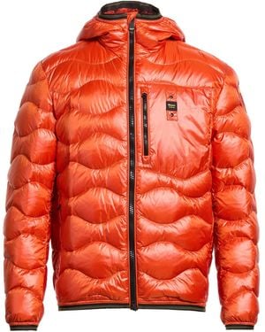 Blauer Puffer - Orange